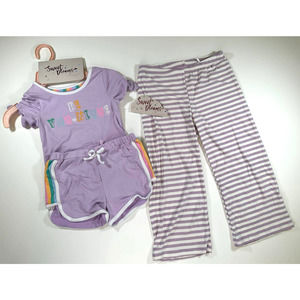 Sweet Dreams by Young Hearts - Girls Pajama Set, Size 4- Purple